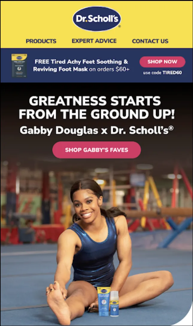 Gabby Douglas x Dr. Scholl's