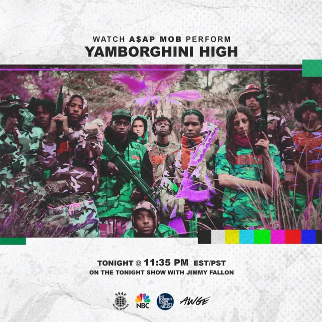 Yamborghini High - A$AP Mob (Live on Fallon)
