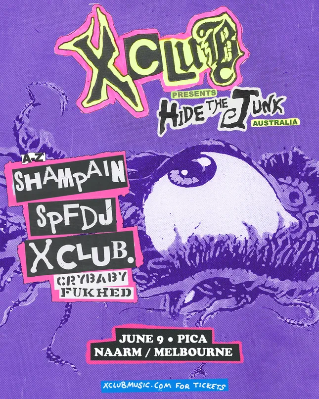 XCLUB. Presents Hide the Junk Tour Posters