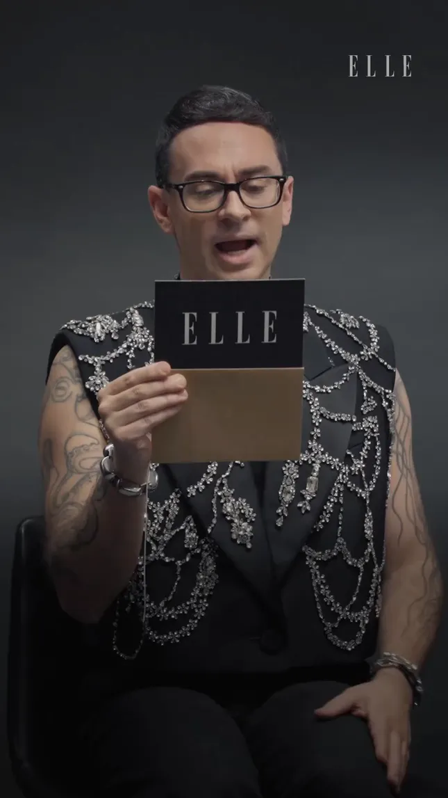 Christian Siriano for Elle Magazine "Two Truths and a Lie"