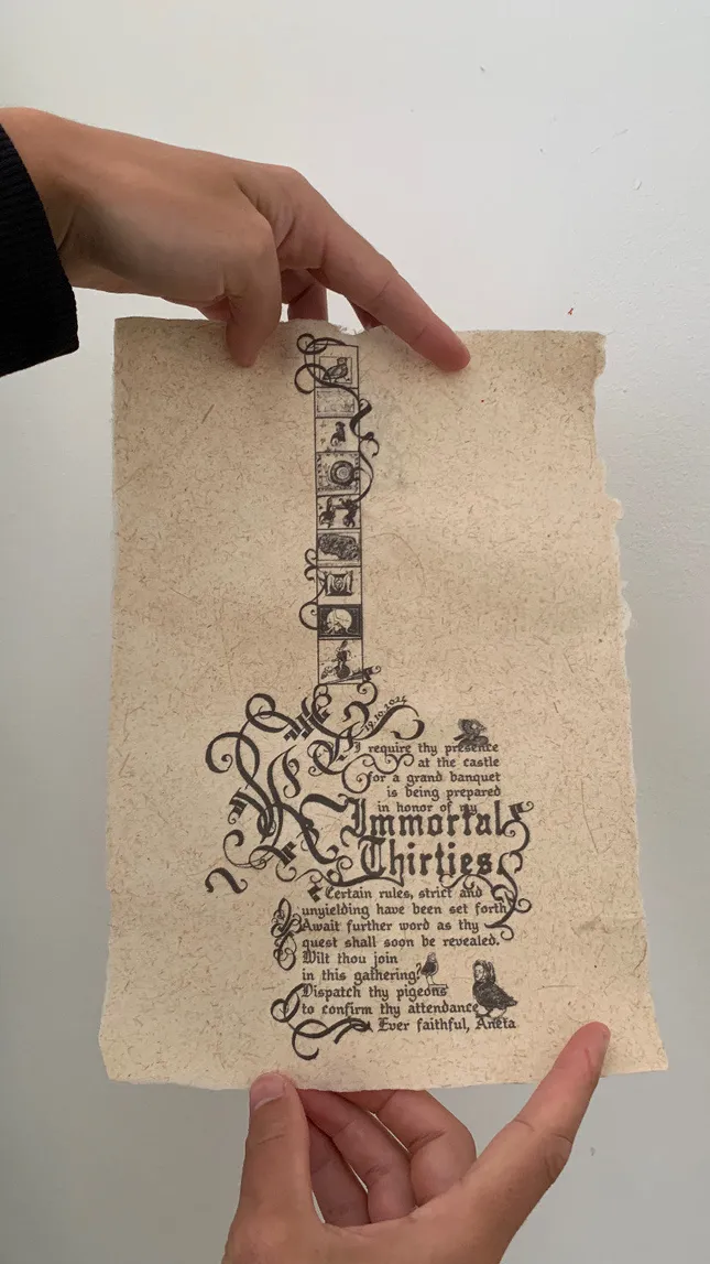 Medieval invitation design