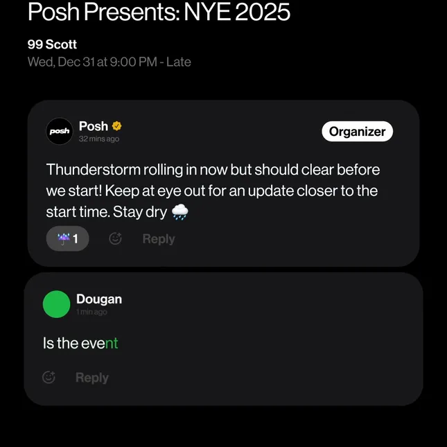 posh.vip - Event Activity
