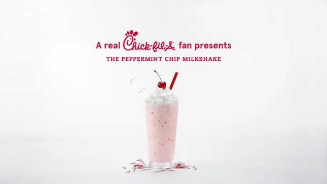 Chick-fil-A - Holiday Food Love 2022 - Peppermint Milkshake