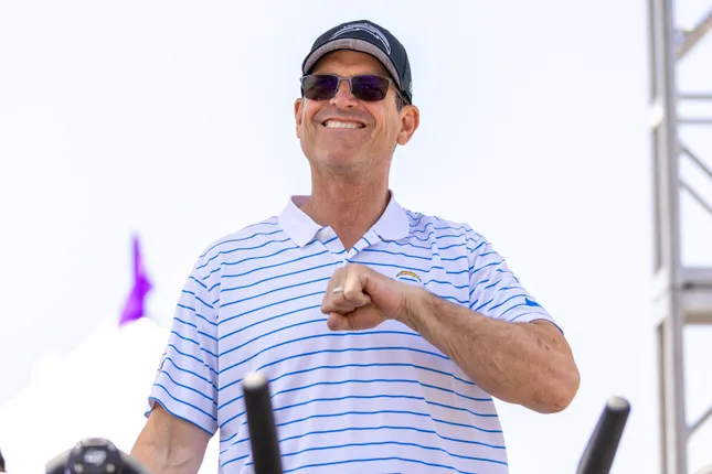 Jim Harbaugh at Tour de Pier
