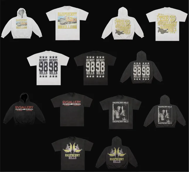 Merch Design & Creative Direction for LA-based brand GvGallery