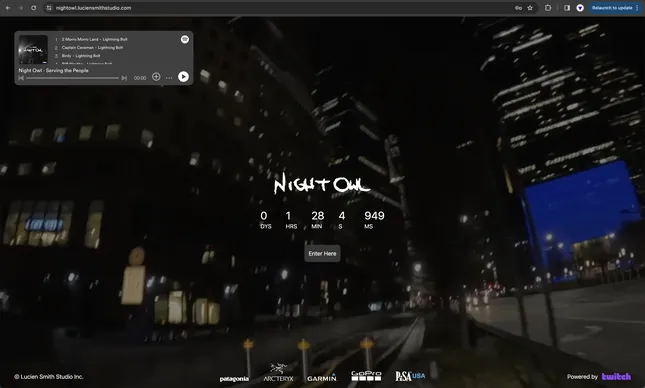 Lucien Smith, Night Owl Live Stream, Technical Supervisor