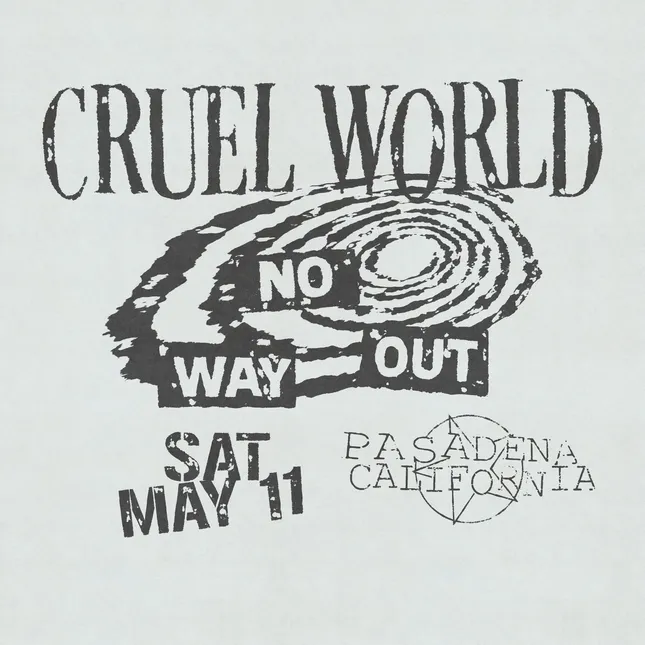 Merch design for Cruel World Festival 2024 at Pasadena, California