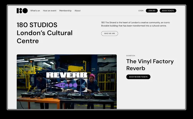180 Studios Website 2024
