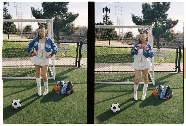 A soccer shoot for a friend