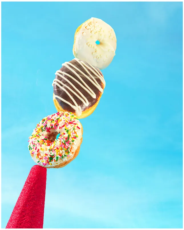 Playing with donuts and defying gravity! 🍩💥