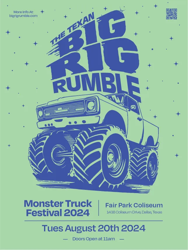Monster truck poster design