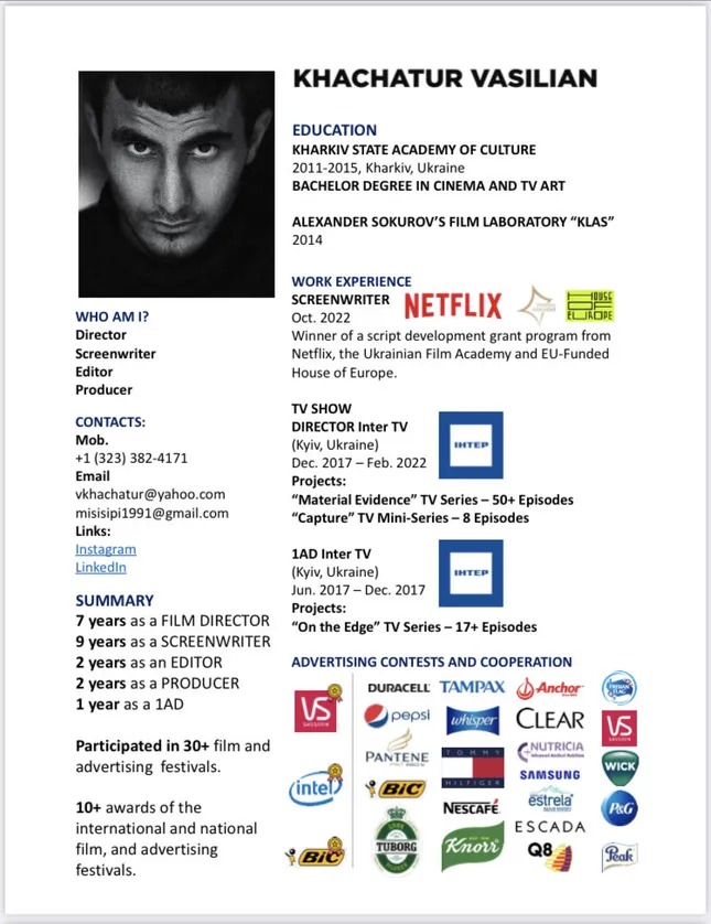 CV (writer/director)