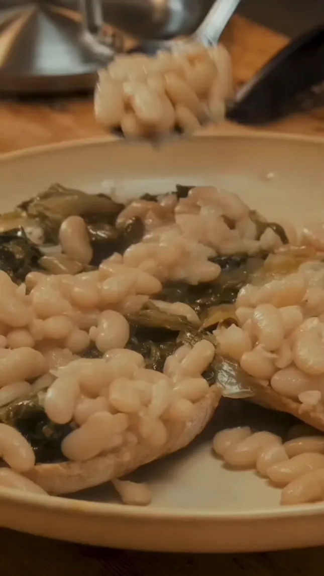 Christian Petroni - Escarole & Beans on Friselle