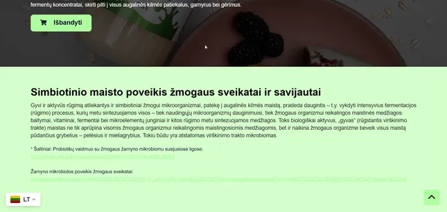Namiko.lt Health Drinks Website