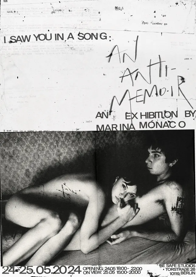 I saw you in a song I Exhibition Posters + Book Design