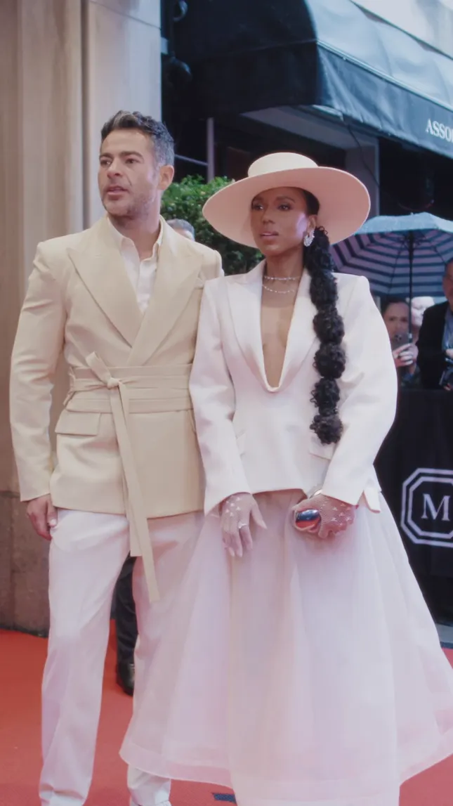 Kerry Washington getting ready MET Gala x Jonathan Simkhai