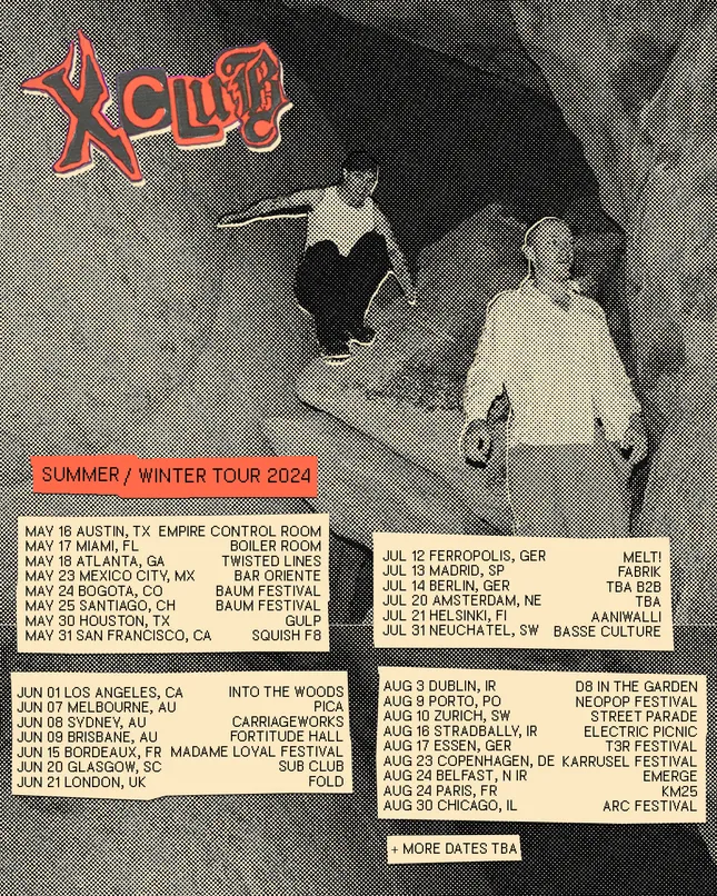 XCLUB. 2024 Tour Posters