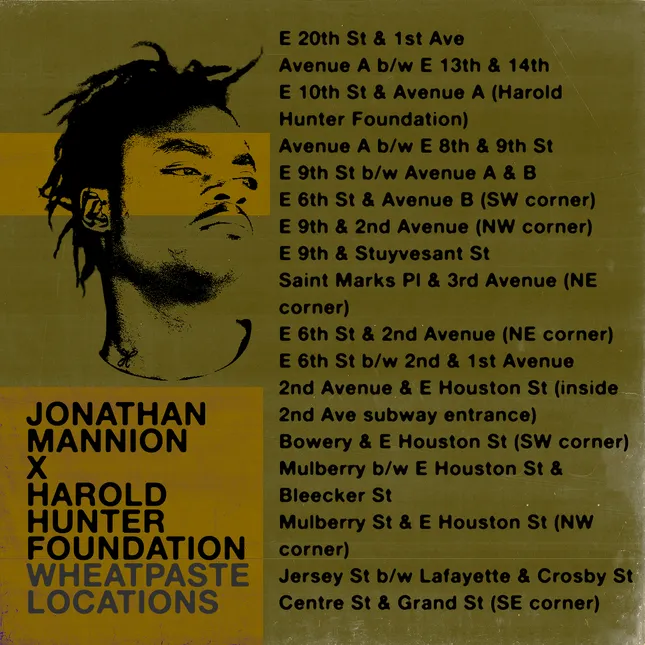 Promo Content for the Harold Hunter Foundation and Jonathan Mannion Collab