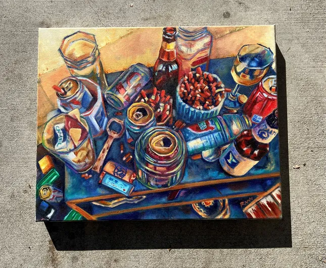 Traditional food paintings