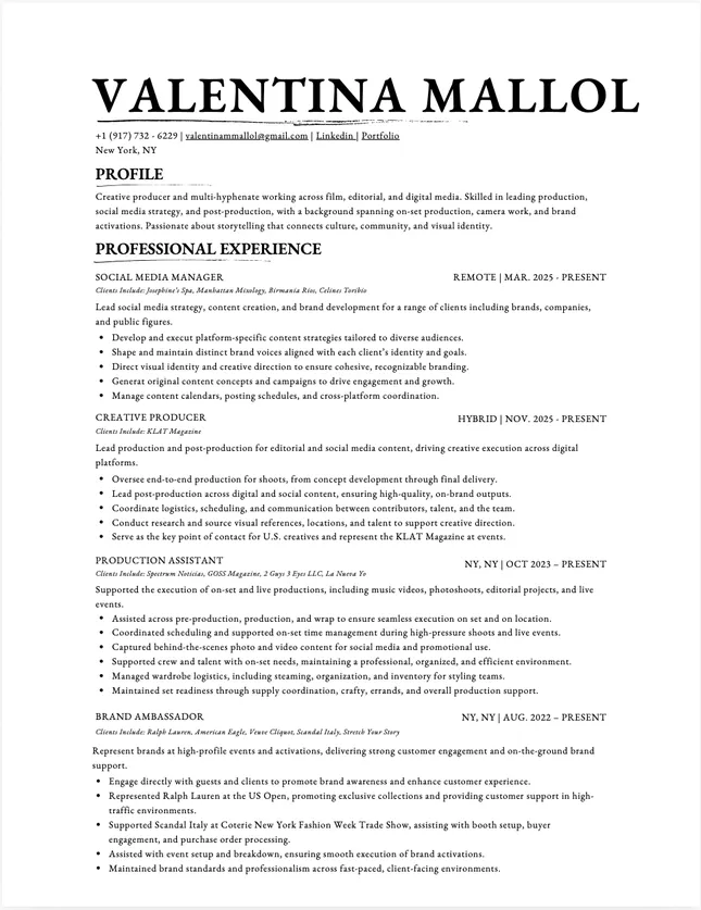 Creative Resume