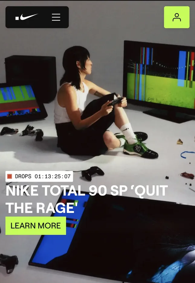 Hair and makeup for NIKE TOTAL 90 SP