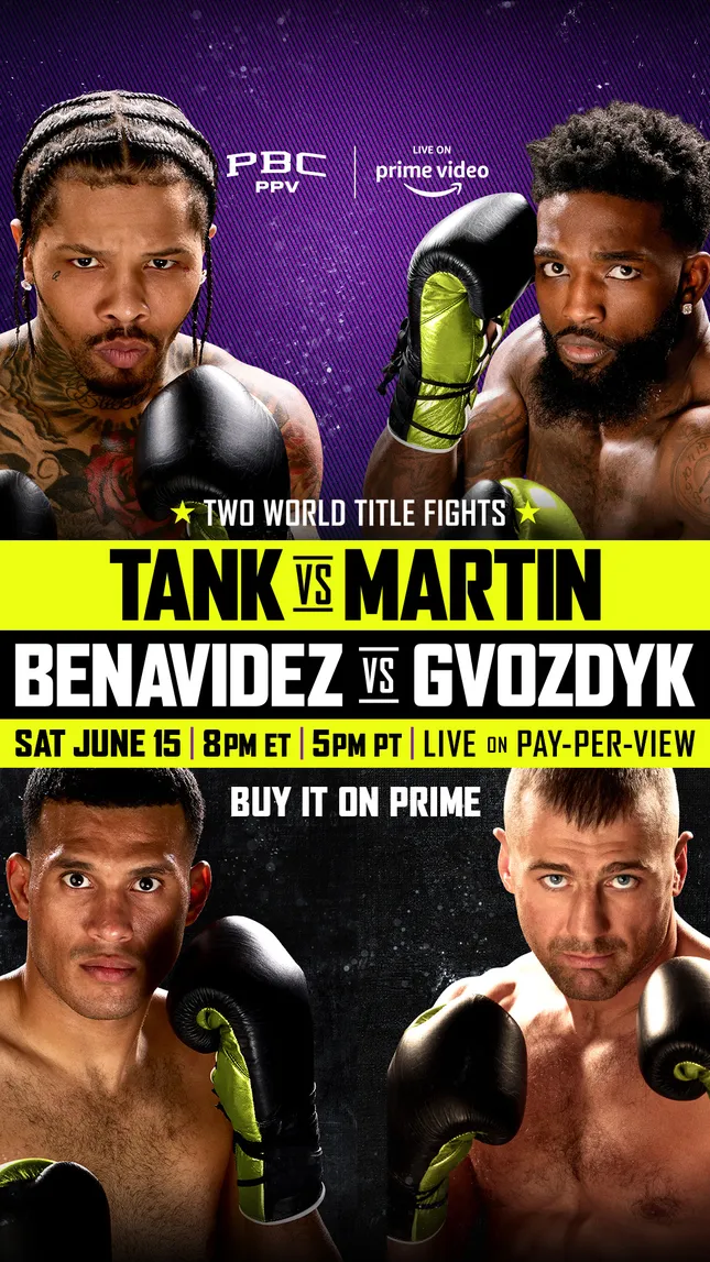 TANK VS MARTIN - Premier Boxing Champions (PPV on Prime Video)