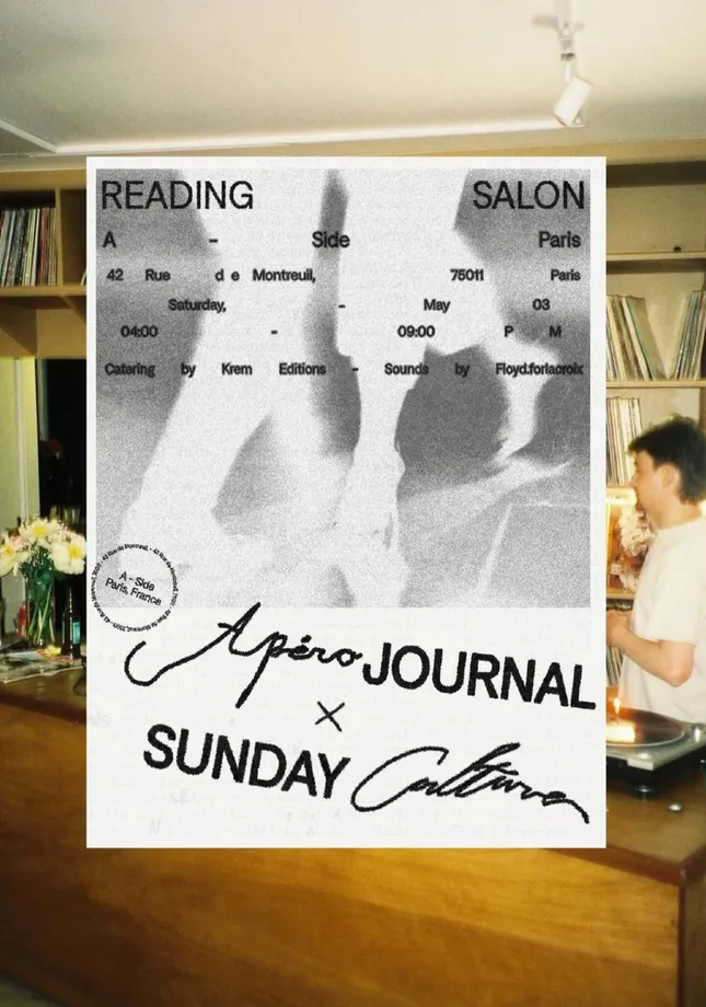Apéro Journal x Sunday Culture Paris Reading Room Flyer