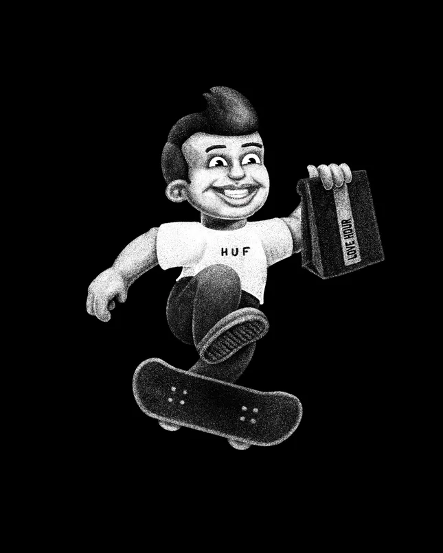 Drew Pulig for Love Hour x Huf