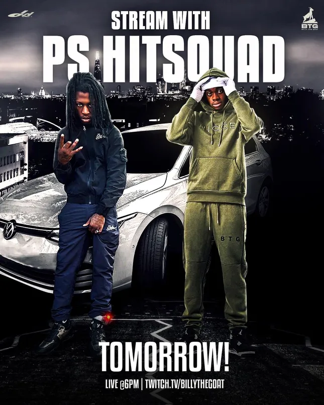 Billythegoat x PS Hitsquad - Twitch Livestream (Poster/Flyer Design)