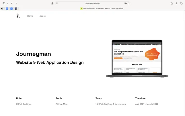 Journeyman I Website & Web App Design