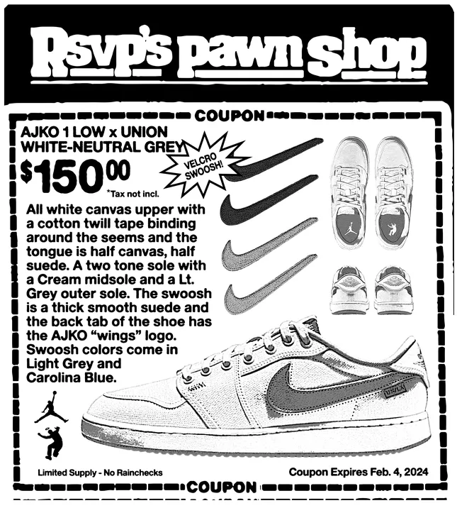 Air Jordan 1 KO Low x Union “Canvas”