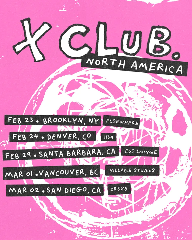 XCLUB. North American Tour Posters