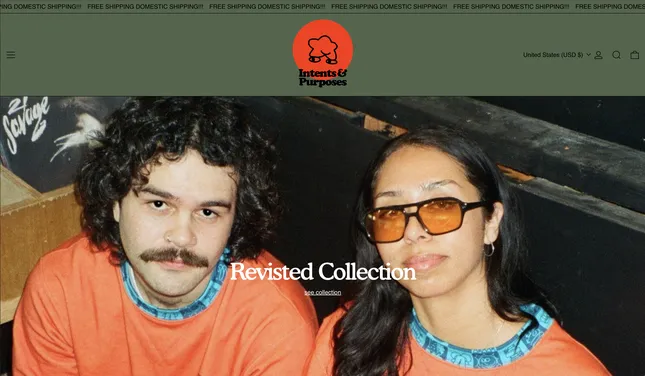 Intents and Purposes Apparel Site