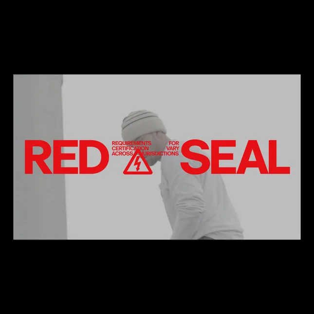 RED SEAL snowboard film title card design