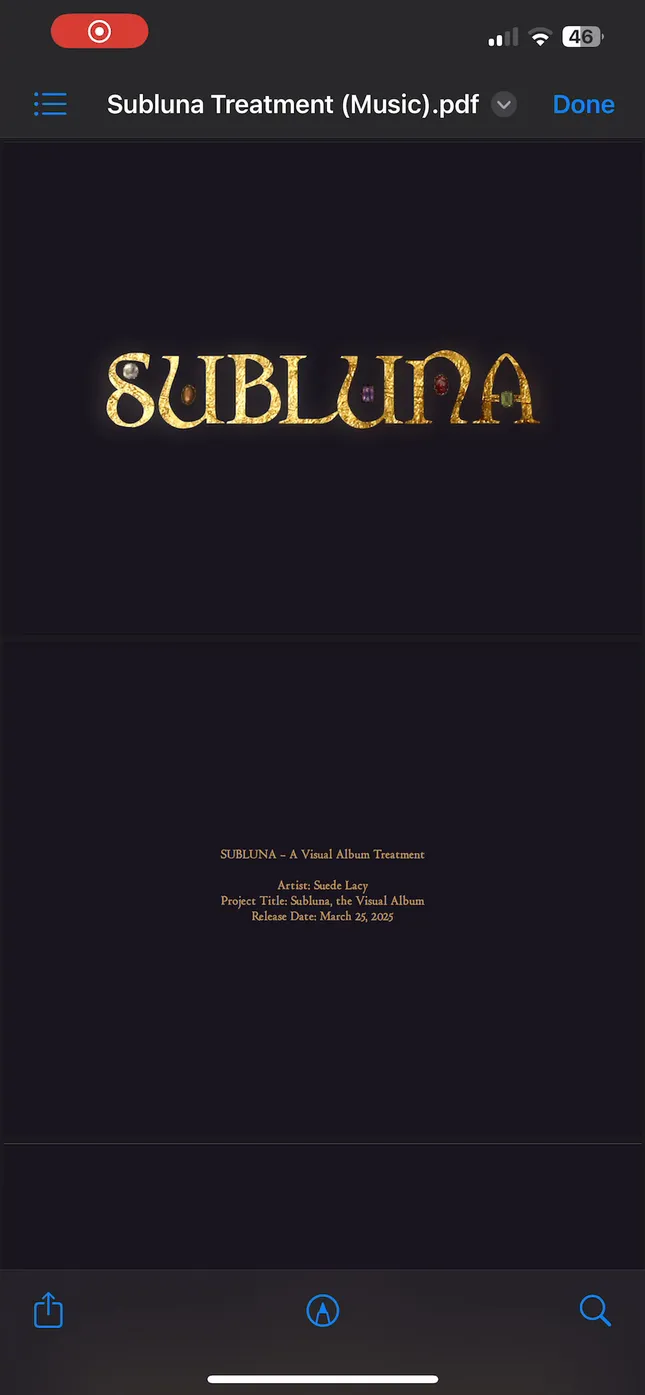 Subluna Album Treatment