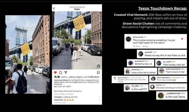 TEEZO TOUCHDOWN - POST IT CAMPAIGN
