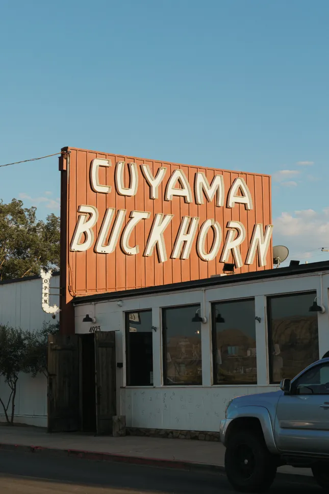 Cuyama Buckhorn- Interiors & Beverage Menu