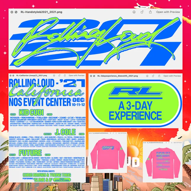 rolling loud merch (yr.)2021-2022.