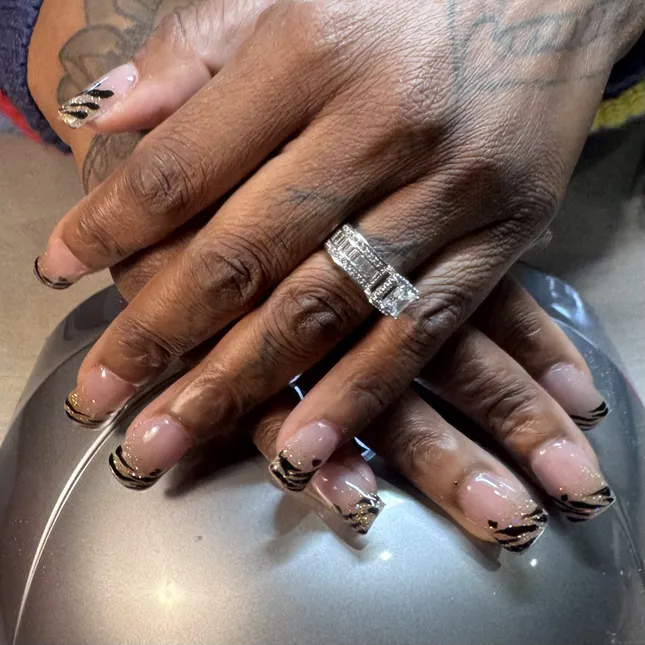 Zebra/Jaguar Natural Length Square Nails