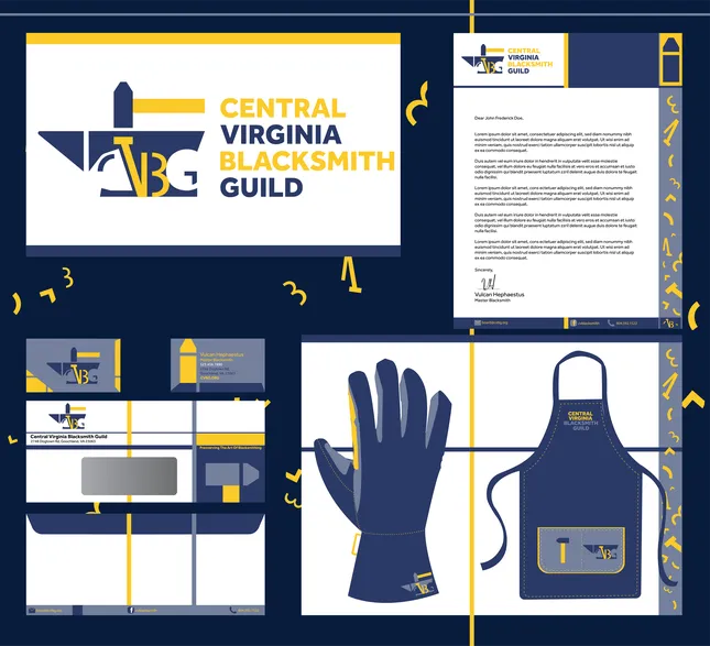 Brand Identity Mock-up for Central Virginia Blacksmith Guild