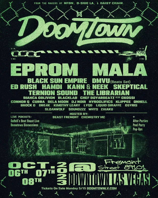 Doomtown festival flyer (yr.)2023.