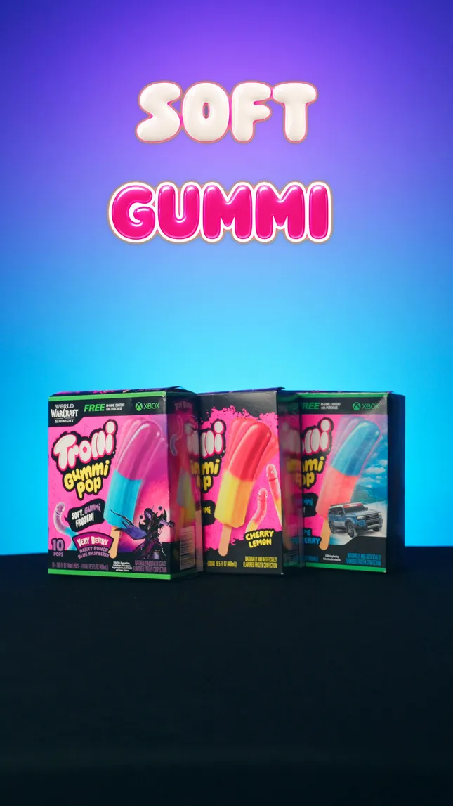 Trolli Gummi Pop Ad with Karate Jewels