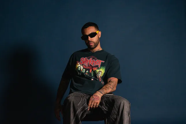 BTS photos of interview with Vic Mensa