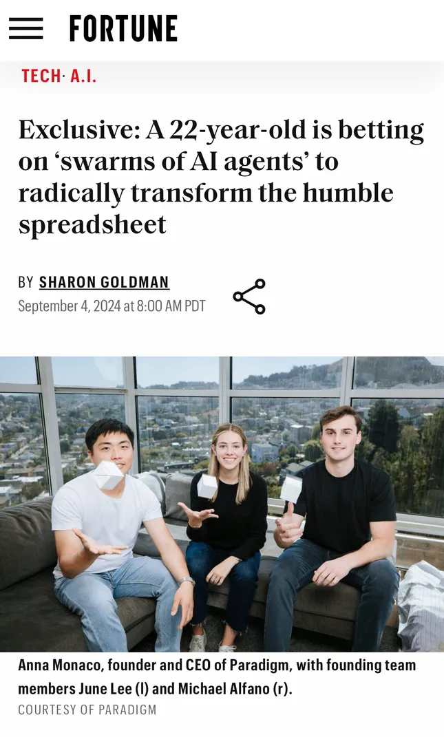Paradigm Fortune Press Article