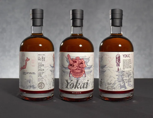 Yokai Whiskey: branding/logo/packaging for a Japanese Whiskey.