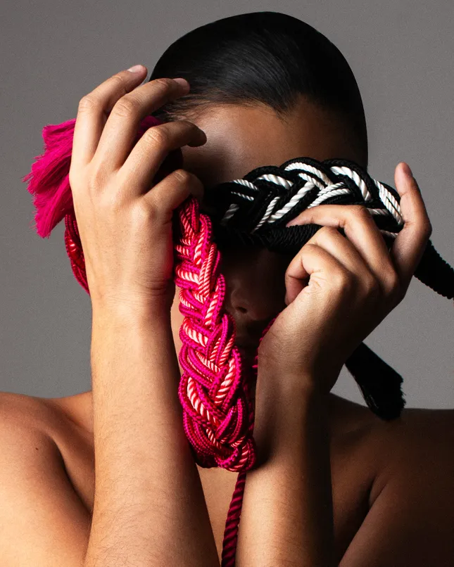 Self-portraits for Merlette New York Pre-Spring 2024 collection.