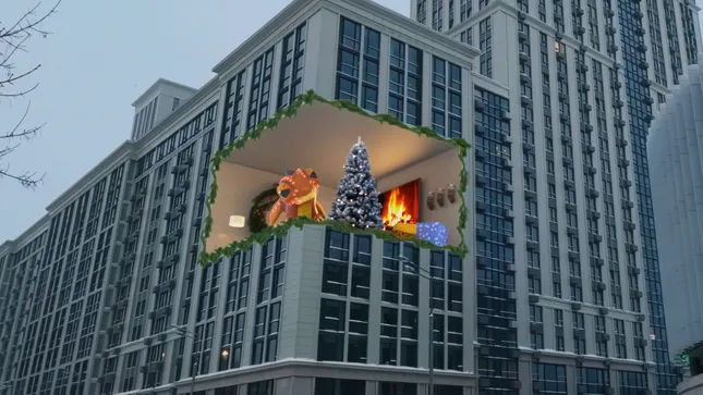 Christmas and Happy New Year related VFX video