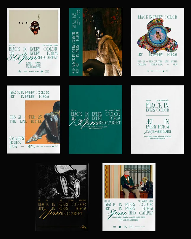BLACK IN EVERY COLOR — ART IN EVERY FORM FLYERS