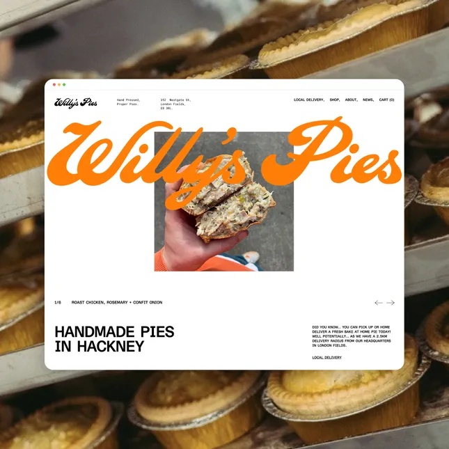 Willy’s Pies Website Design