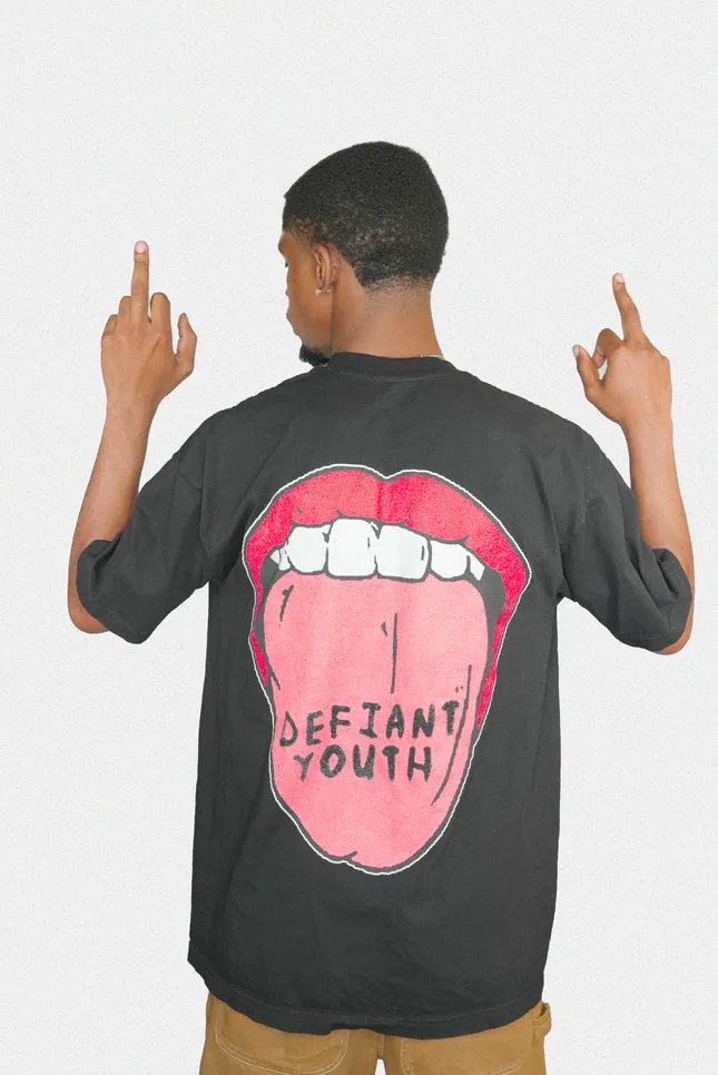 Defiant Youth ‘Tongue Tee’ Model/Product Shots